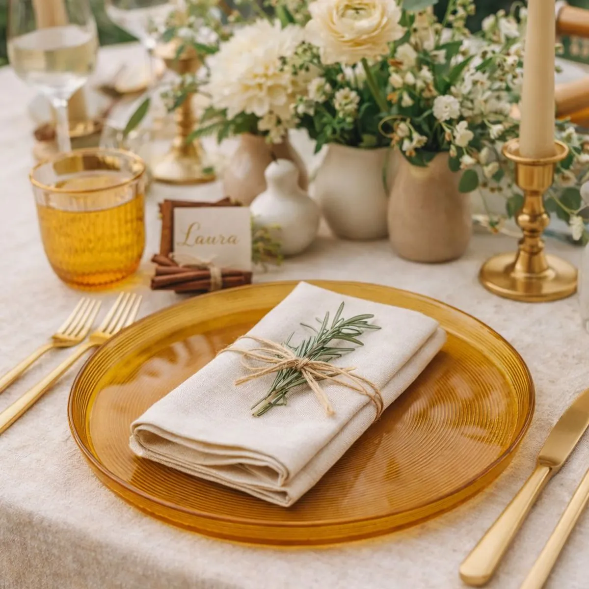 Vajilla para eventos tablescape