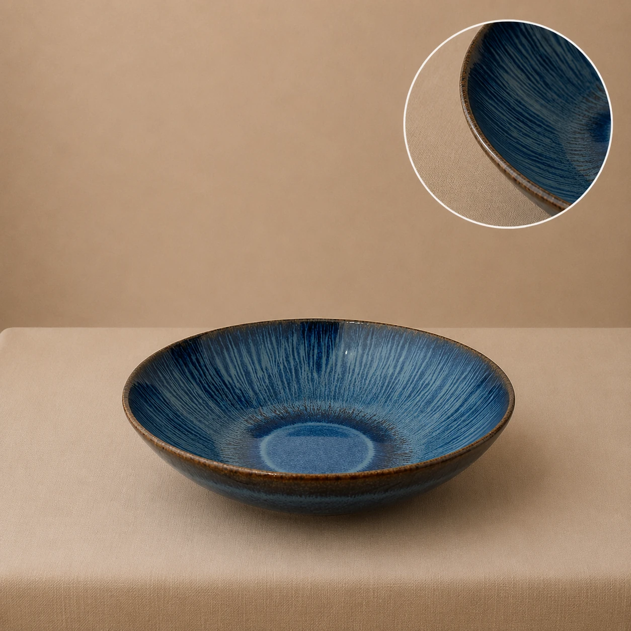 Bowl blue opal tablescape guatemala