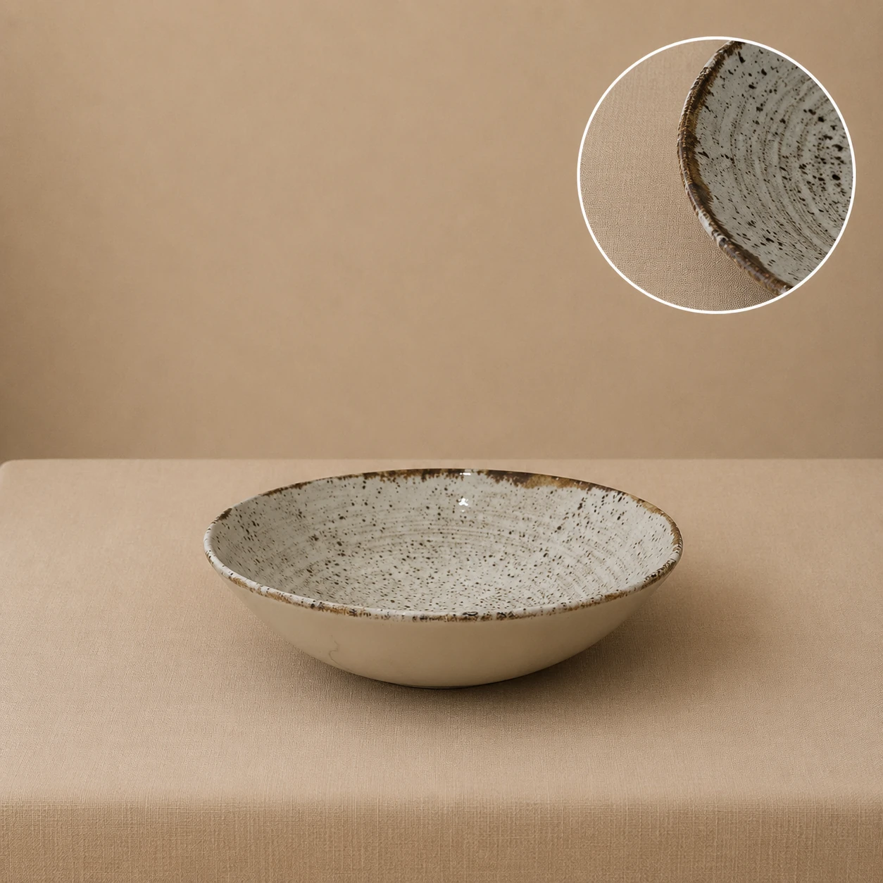 Bowl White Granite tablescape